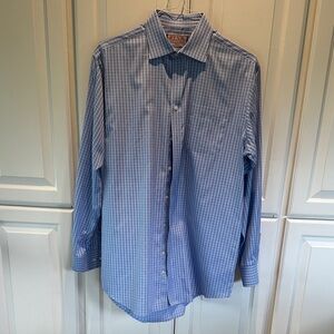 Thomas Pink Blue Checkered Button Down Shirt